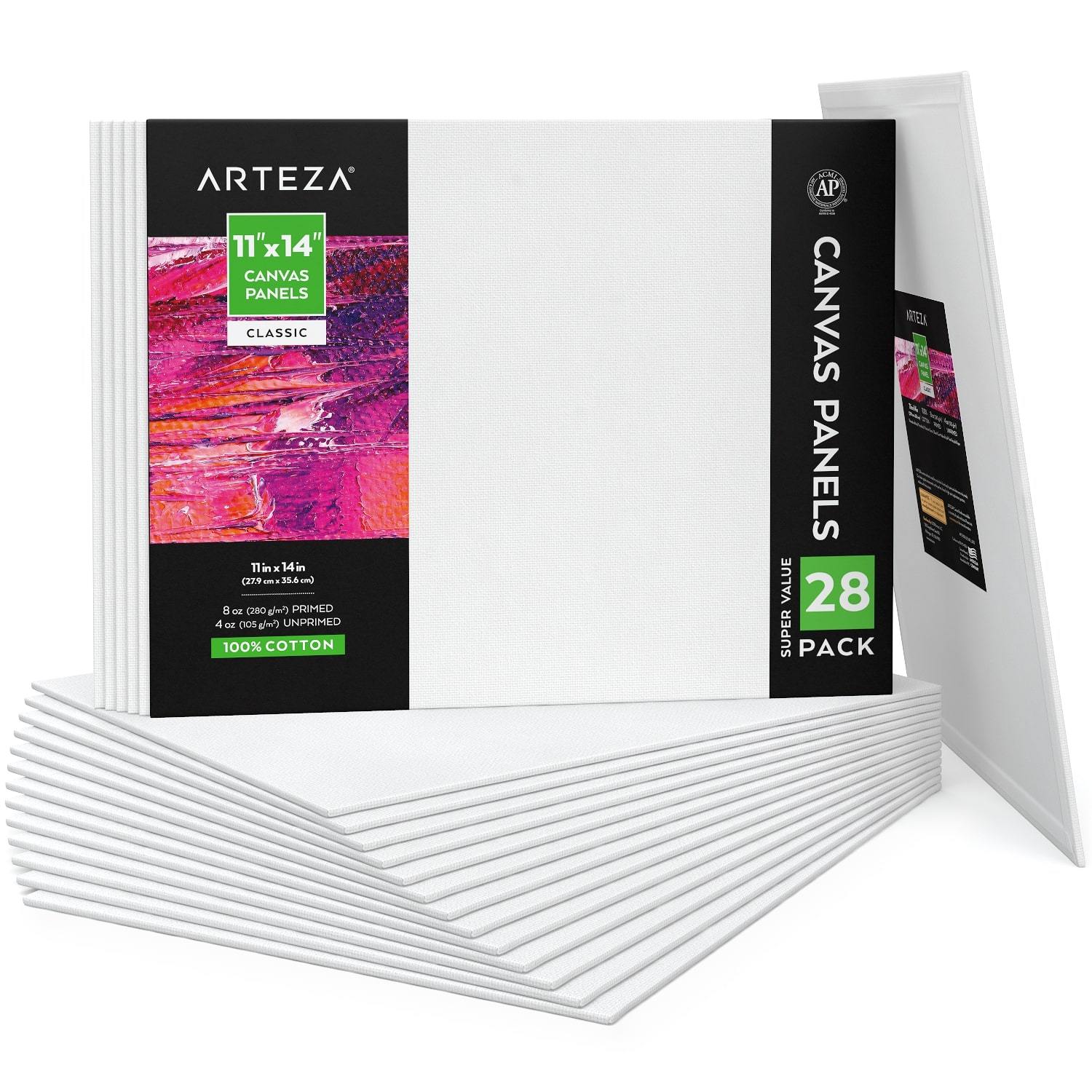 Le Naturel Painting Canvas Panel Boards 6x8 Inch Super Value Pack for Oil /& Acrylic Paint 12 Pack