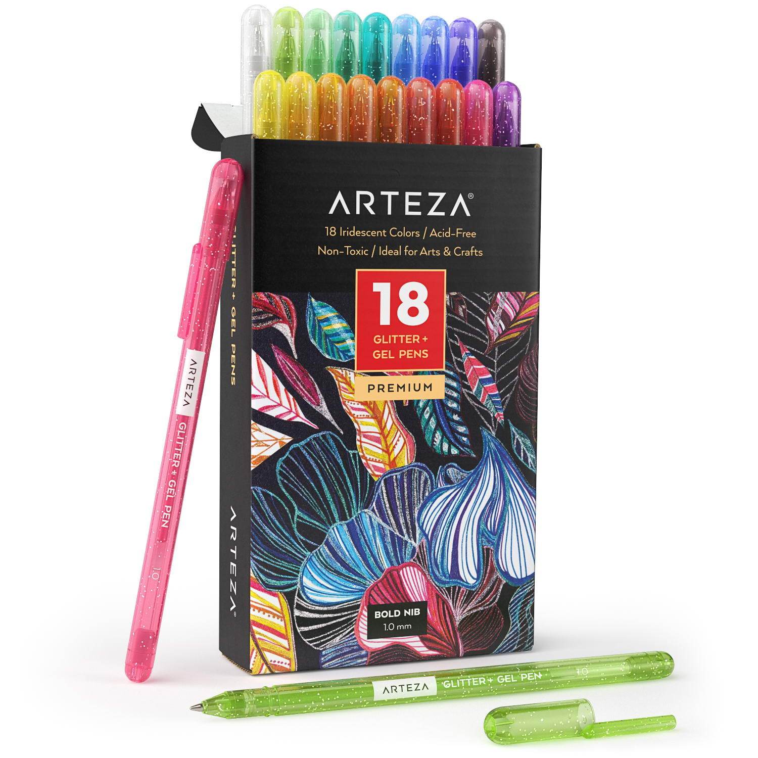 Terminologie ziekte Woud Super Glitter Gel Pens - Set of 18 | ARTEZA