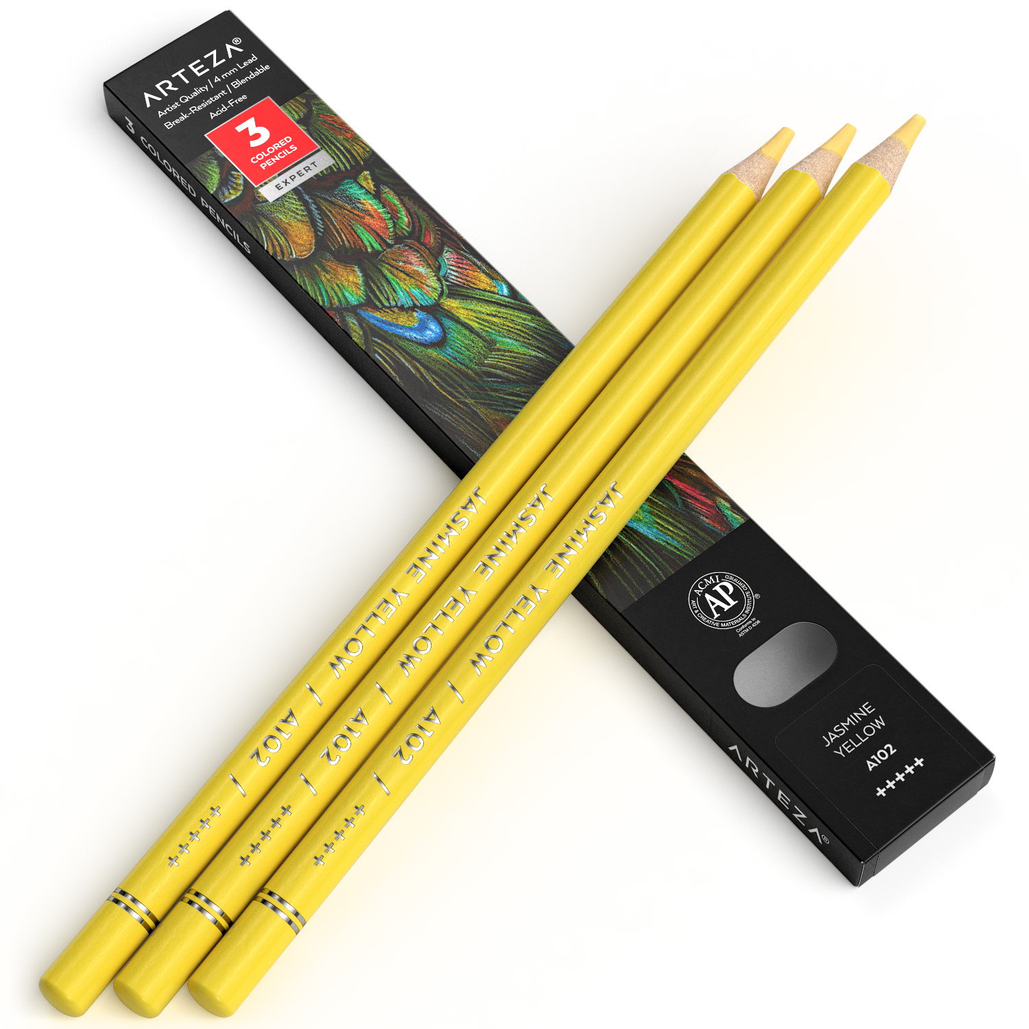 Expert Colored Pencils, Single Color - Pack of 3 | ARTEZA