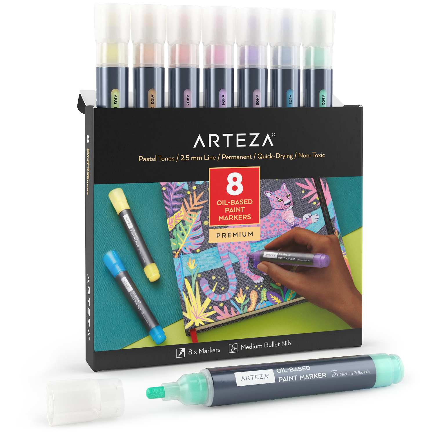 Pastel Markers - Set of 8 | ARTEZA